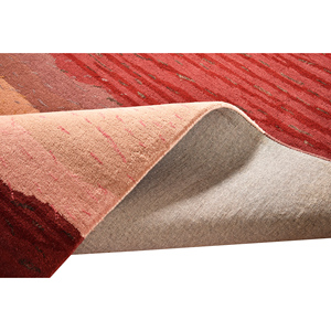 Alfombra de Lujo Hecha a Mano con Diseño Abstracto de Paisaje en Acrílico, Alfombra Moderna con Diseño de Cañón, Estratos, Atardecer y Horizonte, Alfombra Suave con Textura 3D - Product Image 5