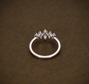 Anillo de compromiso y aniversario de plata 925 con corte marquesa vintage cultivado en laboratorio, certificado IGI, joyería de moda, regalo para ella - Product Image 3