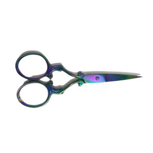 Tijeras Premium Personalizadas para Manicura y Cutículas, con Hermoso Bordado, Mango de Acero Inoxidable de Grado Industrial, Tijeras Arcoíris - Product Image 2