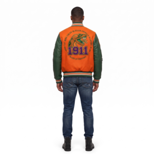 Chaqueta Varsity Personalizada de Lana y Cuero de 550 g/m² para Hombre, Estilo Techwear Universitario, Fabricante OEM - Product Image 2