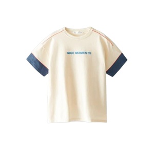 T-shirt décontracté avec logo personnalisé pour garçons vêtements quotidiens t-shirts en coton à la mode prix de gros T-shirt de qualité supérieure absorbant la sueur - Product Image 1