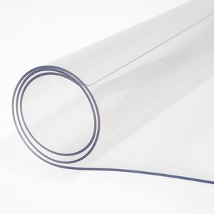Tovaglia Rettangolare Trasparente in PVC 42"x84" Impermeabile e Anti-Olio per Scrivania - Product Image 1