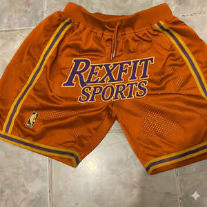 Shorts de basket-ball pour hommes Rexfit Sports, tissu en maille marron de qualité supérieure, respirant, pour la salle de sport, entraînement, design à rayures latérales, shorts pour hommes - Product Image 5