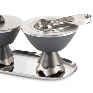 Brûleur à Bakhoor Moderne en Métal, Support à Oud Arabe avec Coupe Métallique pour Décoration d'Intérieur de Luxe, Ramadan 2026 & Cadeau Esthétique - Product Image 5