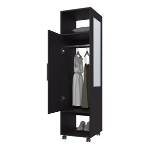 Armadio in melamina con porta a specchio e soluzione per mobili Premium - Product Image 6