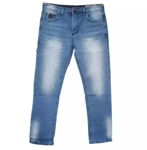 Pantalon décontracté d'hiver pour homme en denim coupe droite vintage, délavage moyen, de haute qualité, style trench américain, avec logo personnalisé, Nouveau - Product Image 1