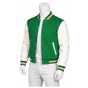 Men varsity <b>jacket</b> long sleeve breathable fabric regular fitdesign stands collar button custom logo printing men varsity <b>jacket</b> - Product Image 1