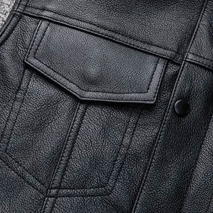 Customized Hot Selling Leather <b>Vest</b> Custom Design Durable Winter Leather <b>Vest</b> New Arrival Wholesale Price Leather <b>Vest</b> - Product Image 5