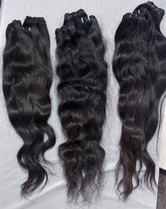 Mechones de Cabello Rizado Indio Virgen 100%, Tramas de Cabello Humano Natural, Sin Procesar - Product Image 1