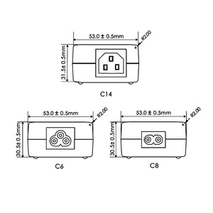 Adaptateur secteur AC/DC pour ordinateur de bureau, 60W 42V 1.43A, approuvé IEC/EN/UL 62368-1, entrée AC IEC320 C14 - Product Image 3