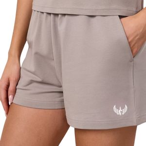 Women's Solid Cropped Full Zip Hoodie <b>Shorts</b> Set Regular Fit Casual Eco-Friendly Quick Dry <b>Lounge</b> Wear Athleisure Activewear - Product Image 6