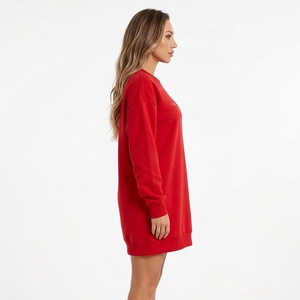 Vestido Sudadera Personalizado de Manga Larga para Mujer, Algodón Premium, Estilo Urbano Casual Oversize, Fabricante Mayorista - Product Image 4