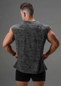 T-shirt de sport à épaules tombantes, coupe ample, ourlet droit, fentes latérales, mélange coton et élasthanne, col rond - Product Image 2