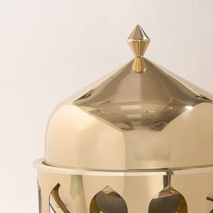 Recipiente para calentar comida de acero inoxidable dorado, diseño de arco de lujo, calentador de buffet estilo marroquí, servidor de comida redondo para eventos de Ramadán y catering. - Product Image 3