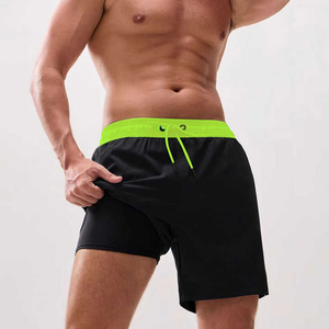 Traje de Baño para Hombre, Color Gris, Secado Rápido, 100% Algodón, Estampado Floral, con Cordón Ajustable, Cintura Alta y Calzoncillos Interiores - Product Image 5