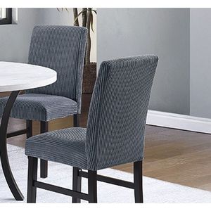 Set di 2 Sedie da Pranzo Moderne in Velluto a Coste Grigio Scuro con Seduta e Schienale Imbottiti, Arredamento per Cucina e Sala da Pranzo - Product Image 2