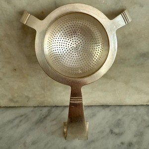 Factory Direct Brass Tea Infuser <b>Set</b> with Drip Bowl Wholesale Cheap Price Handmade Loose Leaf Herbal Tea Strainer Tool - Product Image 5