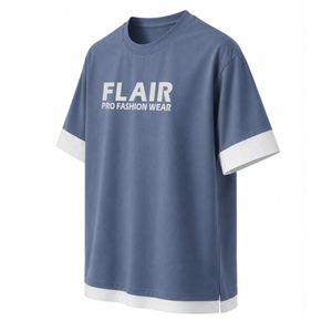 T-shirt en jersey de coton surdimensionné de qualité supérieure personnalisé |   T-shirt décontracté à manches contrastées |   Fabricant OEM et ODM - Product Image 5
