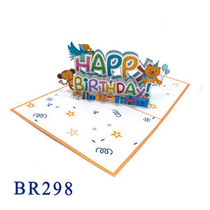 Tarjeta Pop-up de Animales Navideños Personalizada, Superventas, Arte Floral en Papel Hecho a Mano, Estilo de Cartas de Amor, Impresión Offset - Product Image 1