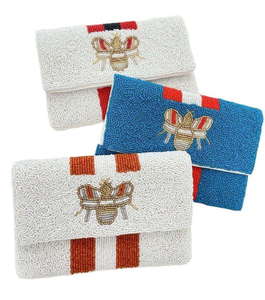 Porte-monnaie brodé de perles de qualité supérieure, pochette perlée élégante faite à la main, design personnalisé par MD HANDICRAFTS - Product Image 3