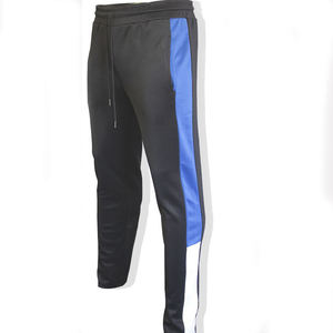 Conjunto Deportivo con Capucha para Hombre, Color Azul y Negro, Bloques de Color, Manga Larga, Pantalón Deportivo con Cordón y Bolsillo, Ropa Casual de Otoño - Product Image 3