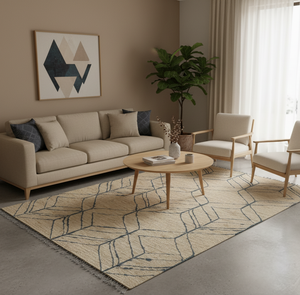 Alfombra de yute Kilim antideslizante floral de tejido plano geométrico hecha a máquina al por mayor | Alfombra de área de fibra natural con respaldo de yute - Product Image 1