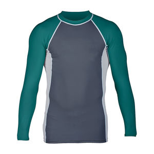 Rashguard personnalisé pour homme, blanc uni, manches courtes, pour BJJ, MMA, surf, natation et autres sports de gym. - Product Image 1