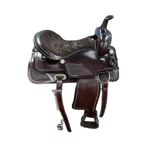 Western <b>Leather</b> Horse Barrel Racing Saddle | Hand <b>Tooled</b> <b>Craft</b> Design | Durable Comfortable Riding Gear | 2026 Pro Saddle - Product Image 1