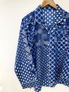 Ensemble de pyjama pour femmes Naaz Textile à imprimé animal, ensemble de chemises de nuit décontractées d'été, vêtements de détente et de sommeil 100% coton - Product Image 3