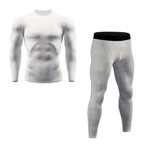 OEM <b>Men's</b> Compression Workout Set Long Sleeve Thermal <b>Base</b> <b>Layer</b> Shirt & <b>Pants</b> for Training & Gym Wear - Product Image 4