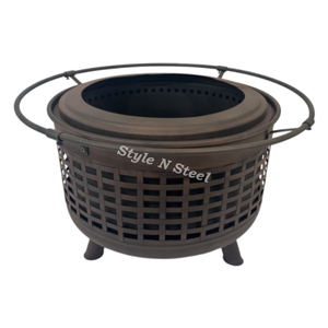 Brasero de luxe en fer avec peinture résistante à la chaleur, design autoportant, chauffage extérieur au charbon/bois - Product Image 2