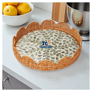 Fournisseur de décoration personnalisée, plateau en nacre, cadeau de luxe, présentoir, mini plateau cadeau avec nacre, Vietnam - Product Image 1