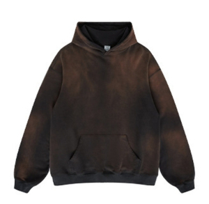 Sweat-shirt à capuche oversize tie-dye pour homme, manches régulières, coton French Terry, décontracté, pull d'automne avec poche - Product Image 1