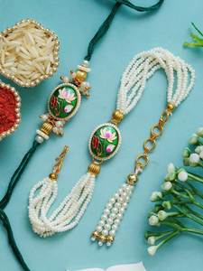 Collection de bracelets classiques en perles sur le thème de Shiva pour frères - RAKHI - Idéal pour le festival indien Raksha Bandhan - Product Image 4