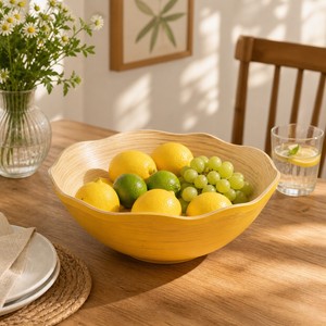 Bol à salade en bambou festonné à prix abordable pour la cuisine – Bols de service modernes personnalisés OEM/ODM fabriqués au Vietnam - Product Image 6