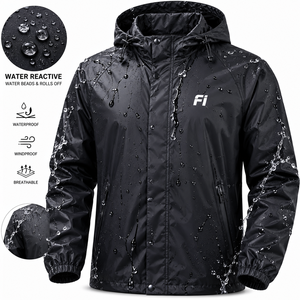 Vêtement de pluie en polyester réactif à l'eau, imperméable et personnalisable, ensemble veste et pantalon pour homme – Grande Vente - Product Image 1