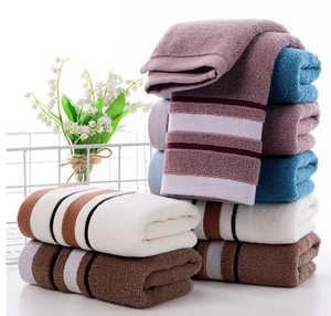 Serviette de Visage Style Moderne Ultra Absorbante en Coton Doux – Gant de Toilette Rayé pour Maison, Hôtel, Spa – Vente en Gros, Fournisseur OEM - Product Image 1