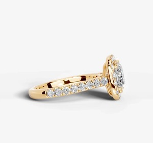 Cushion Cut Moissanite 925 <b>Sterling</b> <b>Silver</b> Yellow Gold Plated Luxury <b>Engagement</b> & Bridal Wedding Anniversary <b>Ring</b> for Women - Product Image 2