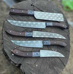 Ensemble de couteaux de chef professionnels en acier forgé à haute teneur en carbone, manche ambidextre en os, couteaux utilitaires durables pour OEM - Product Image 2
