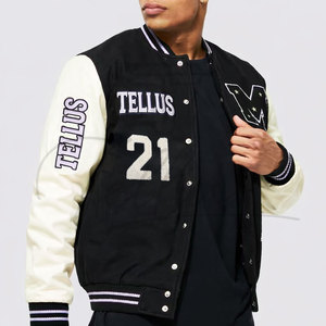 Wholesale High Quality Varsity <b>Jacket</b> <b>Men</b> Chenille Embroidery Leather Sleeves Custom <b>Baseball</b> Letterman Varsity <b>Jacket</b> - Product Image 1