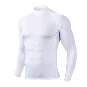 Haut de compression respirant à col montant pour homme, manches longues, performance athlétique, entraînement fitness - Product Image 3