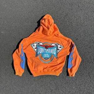 Ventes en gros OEM Sweat-shirts à capuche surdimensionnés en molleton français 100% coton brodés avec fermeture éclair délavée pour hommes - Product Image 2