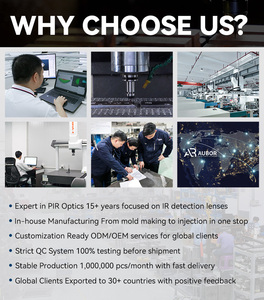 Tùy chỉnh trong suốt PMMA Fresnel ống kính cho PIR hồng ngoại cảm biến quang học cơ thể con người phát hiện Fresnel ống kính - Product Image 6