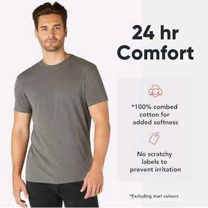 Men's Casual Short Sleeve <b>Long</b> <b>T</b>-<b>shirt</b> Loose Fit 100% Cotton 280g Fabric Weight Anti-Pilling Eco-Friendly Blank Design - Product Image 2
