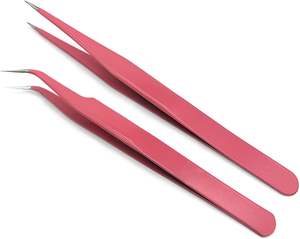 Pince à épiler pour cils en acier inoxydable avec logo personnalisé gratuit, pince à épiler pour cils à 90 degrés, volume, marque privée, pointe lisse, pince à épiler pour extensions de cils - Product Image 6