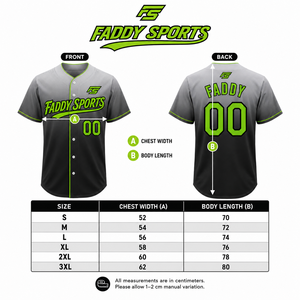 Camiseta de Béisbol Personalizada con Degradado, Sublimada, Cosida, con Botones, Transpirable, de Secado Rápido, Uniforme de Equipo, Camiseta Deportiva de Alto Rendimiento - Product Image 6