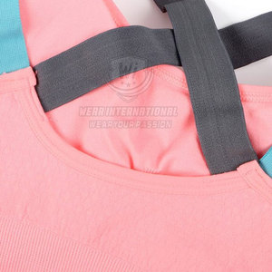 สปอร์ตบราสำหรับเล่นโยคะของผู้หญิงระบายอากาศได้ดีมีสายรัดปรับระดับได้คอเสื้อตัวยู - Product Image 4