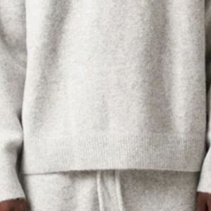 Pull en maille gris chiné en coton doux de qualité supérieure, décontracté et confortable, à manches longues, coupe décontractée pour le quotidien - Product Image 5