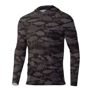 Sudadera con Capucha de Pesca Sublimada Transpirable Personalizada OEM, Camuflaje, Protección UV Impermeable UPF 50, Hecha de Jersey de Poliéster 100% Duradero - Product Image 5