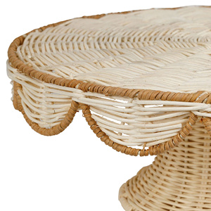 Soporte para Pastel de Diseño Único en Ratán con Adornos de Lana en Forma de Margarita, Encantador Soporte para Postres para Decoración de Mesa en Fiestas - Product Image 3